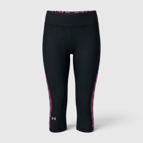 Under Armour HeatGear Capri Leggings – Μαύρο / Ροζ / Pre-Owned